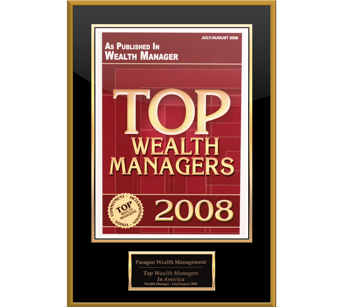 Paragon Wealth Financial Advisors Top Wealth Managers United States 2008